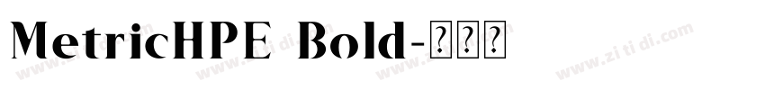 MetricHPE Bold字体转换